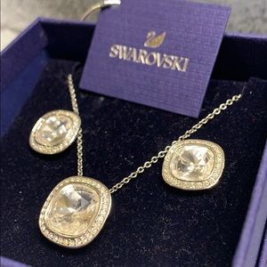 Swarovski Crystal earrings with matching pendant